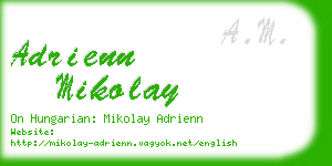 adrienn mikolay business card